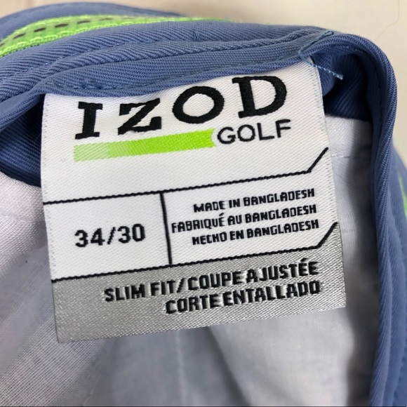 Izod Golf Slim Fit Light Blue Pants Sz 34x30 - Picture 12 of 14